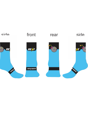 Powder Blue Bomb 6” Compression Tech Crew Socks